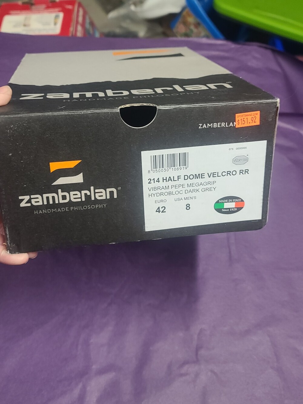 214 Zamberlan Half Dome Hiking Shoes, Made In Italy, Men's Size 8, Euc, Has Box - Picture 7 of 13
